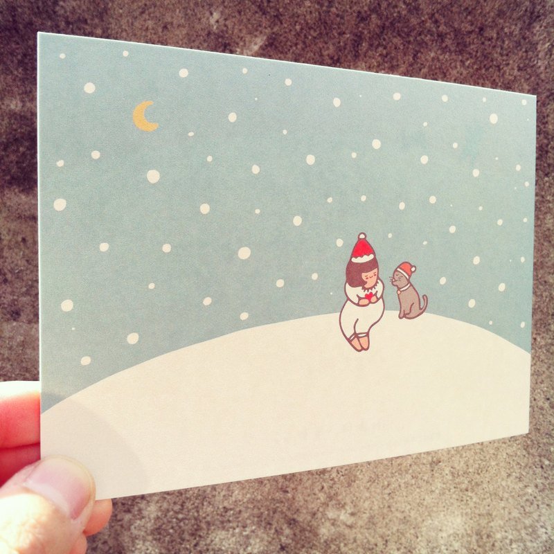 明信片-谢谢你,一直都在 - 卡片/明信片 - 纸 蓝色