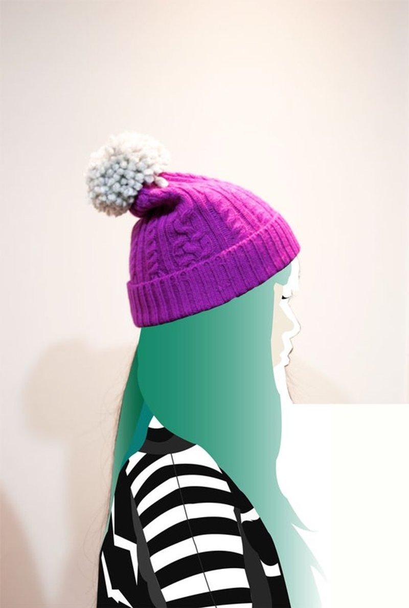 Sold out : mnr. #002,#003,#004 / 北国色彩手工毛帽 - 帽子 - 其他材质 多色