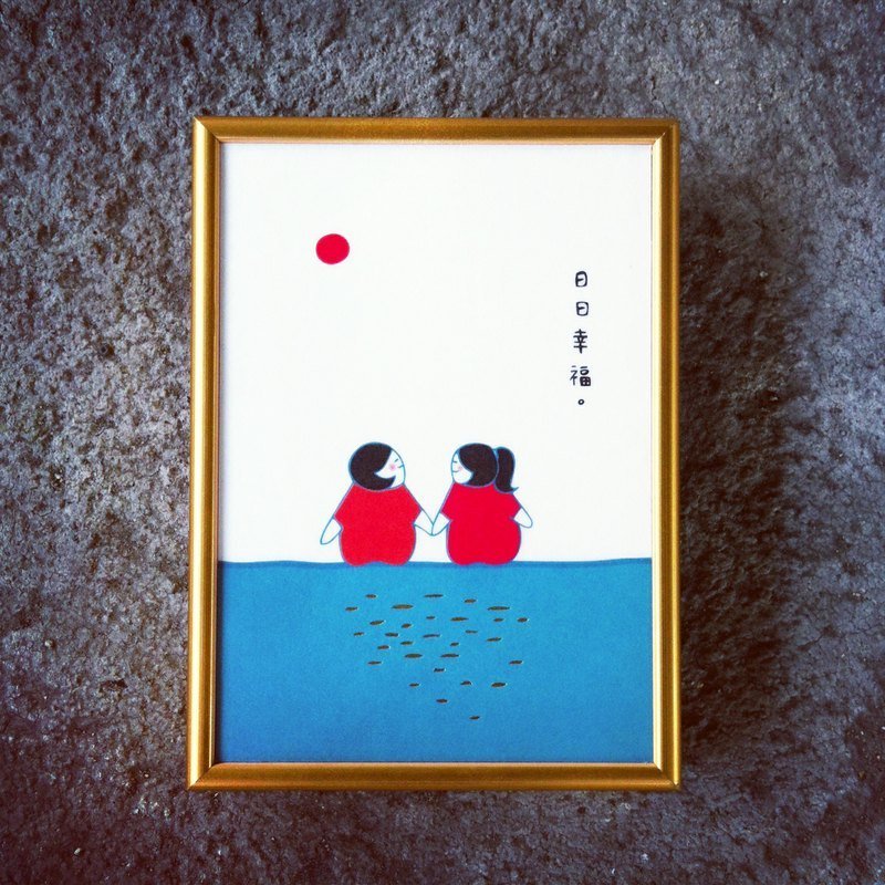 《KerKerland》日日幸福☉框画 - 海报/装饰画/版画 - 木头 多色