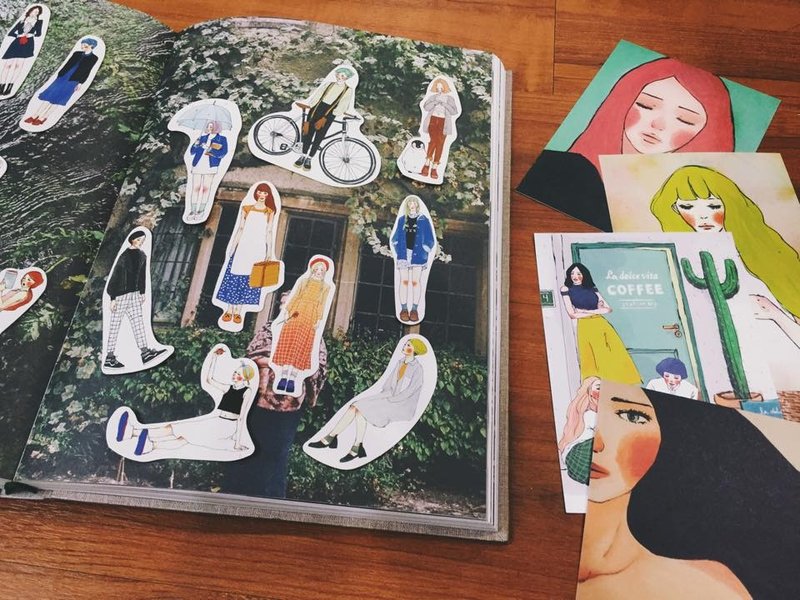 女孩的神秘开学福袋 - 贴纸 - 纸 