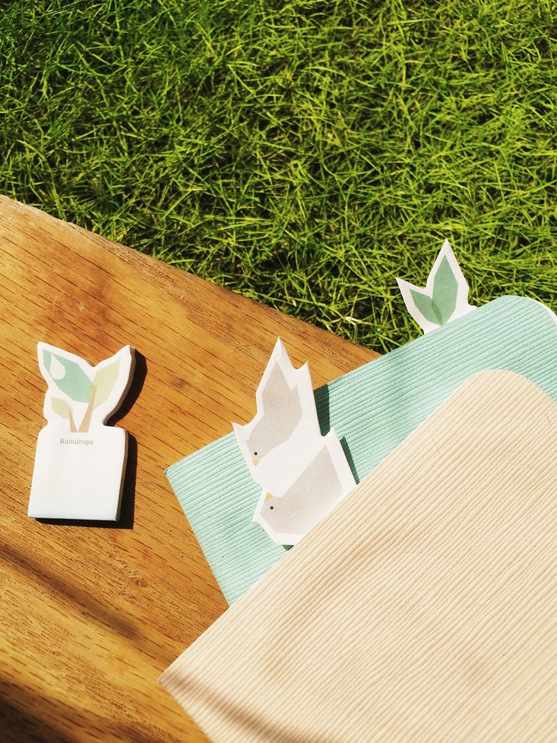 【Miccudo】| 晴空雨滴索引贴 |  小鸟 静止时空 书签 日系风 - 书签 - 纸 灰色