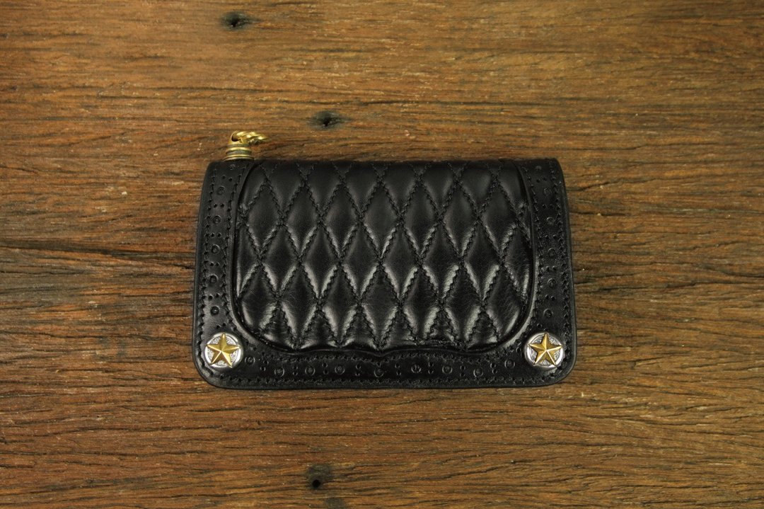 【METALIZE】MT LIMITED EDITION- NO.008 Wallet 全手工订制中夹-菱格纹(星星扣版) - 皮夹/钱包 - 真皮 