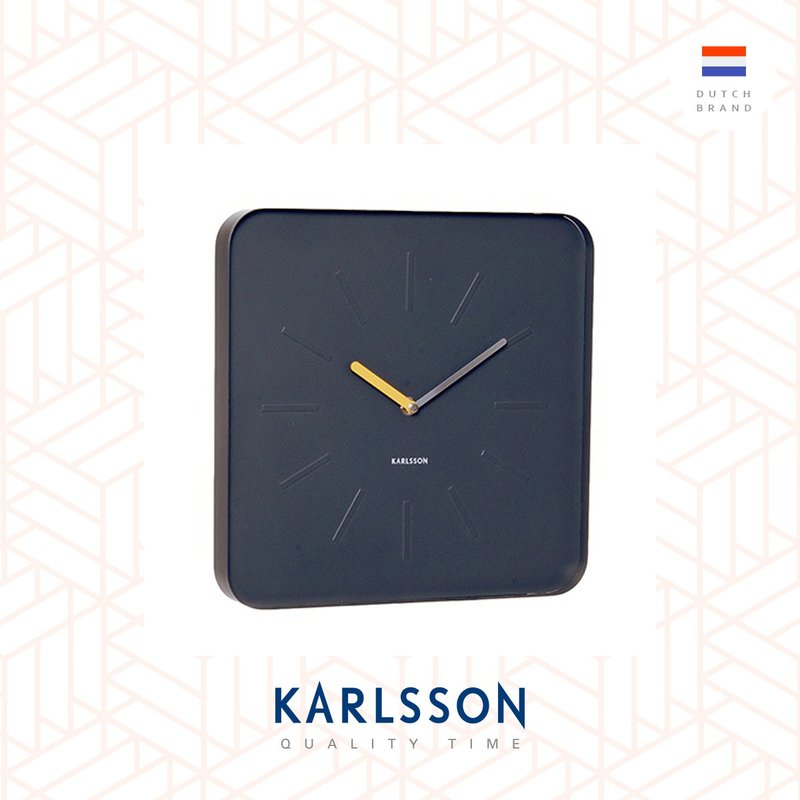 Karlsson, Table & Wall clock Cube 挂钟 座枱钟 方形黄针灰色 - 时钟/闹钟 - 其他金属 灰色