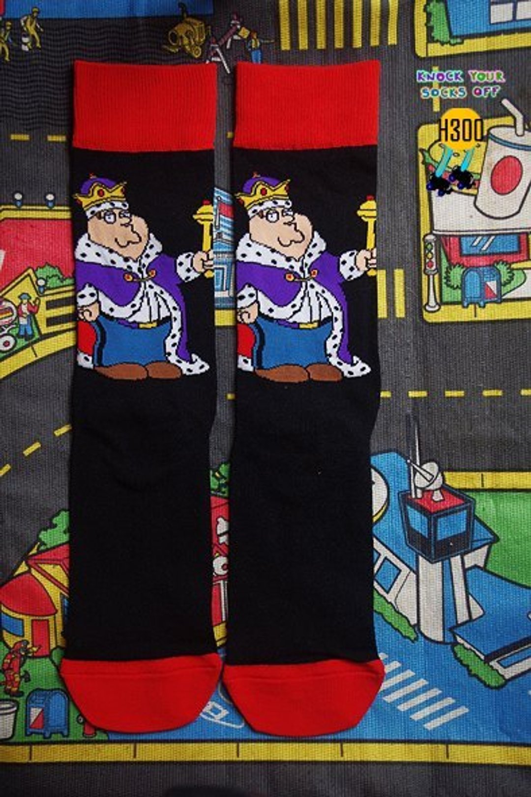 Family Guy美国卡通袜!!夏漪眺=knock your socks off !! - 袜子 - 其他材质 黑色