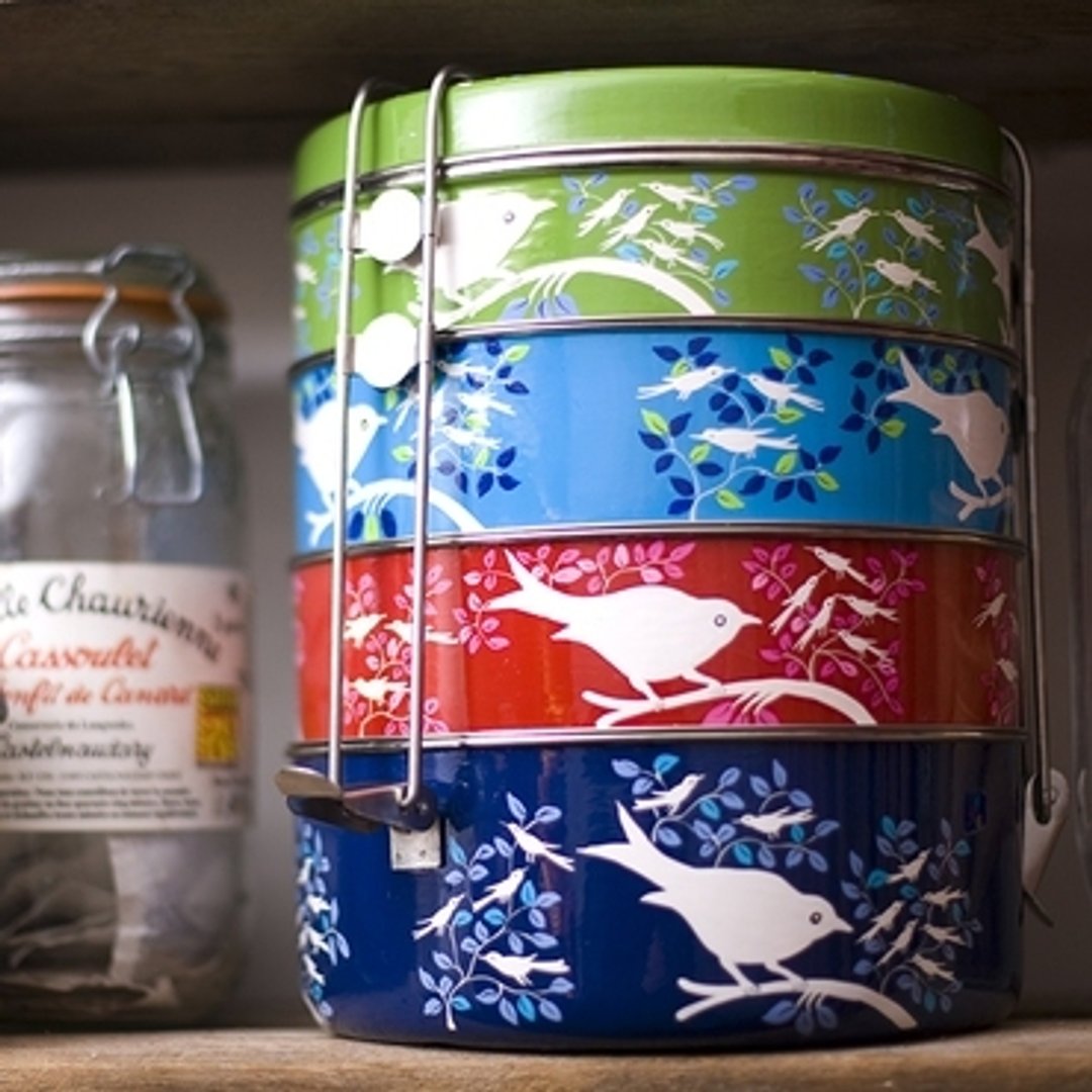 Eva Hand Painted Tiffin 野餐盒 - 植栽/盆栽 - 其他金属 