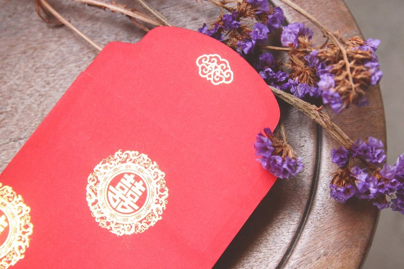 红包袋/大款/双囍临门 -三入 - 红包/春联 - 纸 红色