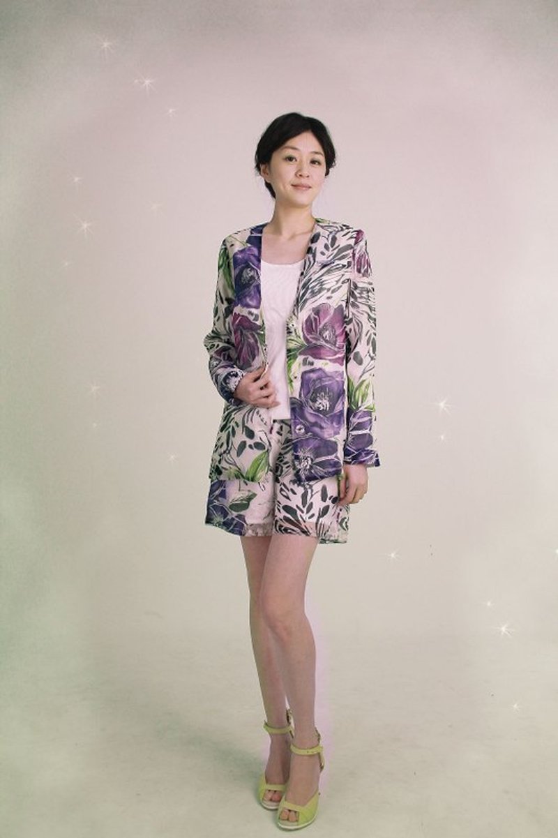 Jewele 高腰丝质短裤 - 女装长裤 - 丝．绢 多色