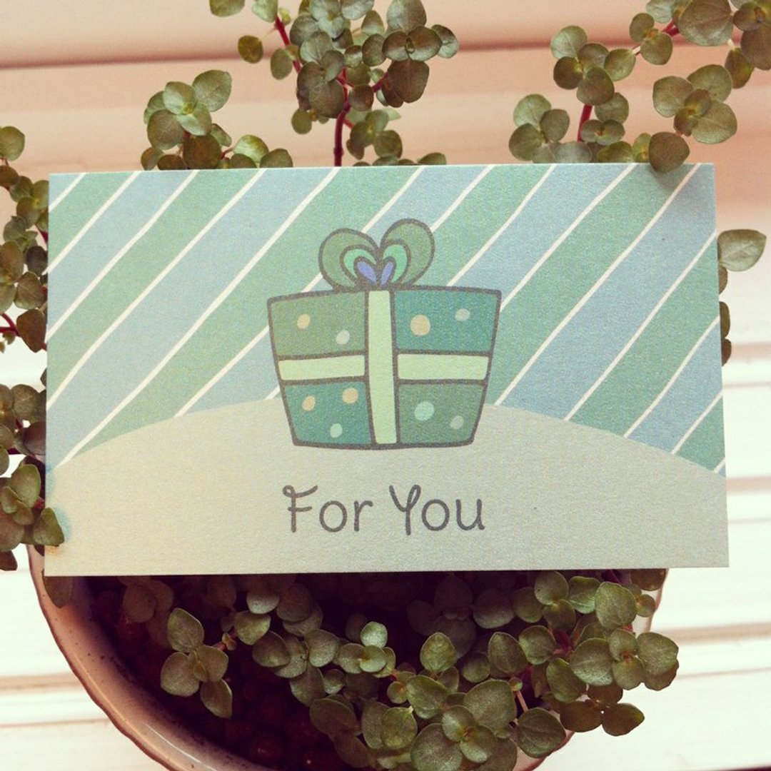 KerKerland-Gift For You-小卡(名片大小) - 卡片/明信片 - 纸 绿色