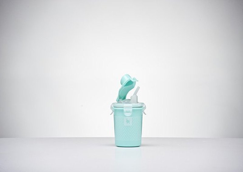 Kangovou小袋鼠不锈钢安全儿童两用杯-薄荷绿 - 儿童餐具/餐盘 - 不锈钢 绿色