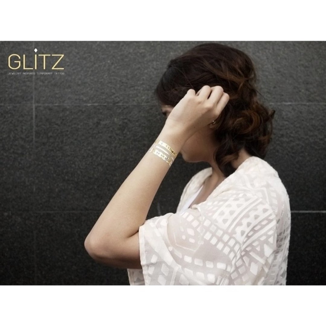 GLITZ Jewel  珠宝风刺青贴纸 - 手链/手环 - 其他材质 金色