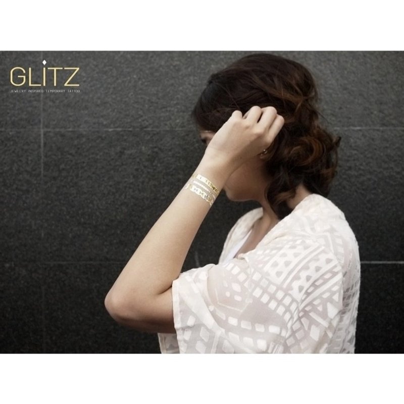 GLITZ Jewel  珠宝风刺青贴纸 - 手链/手环 - 其他材质 金色