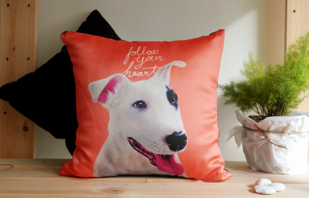 牛头梗犬枕头 bull terrier - 枕头/抱枕 - 其他材质 多色