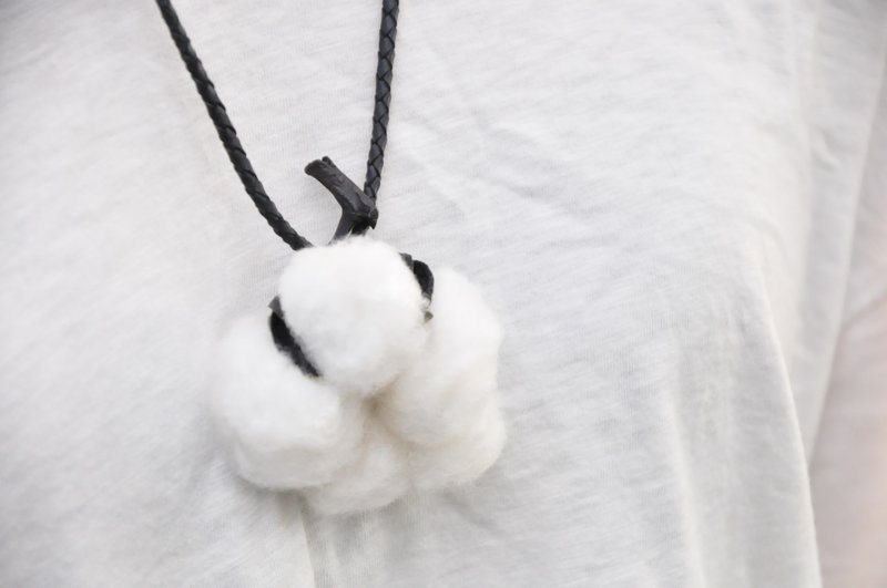 ∥Cheng Jewelry∥A / Ω 冬 棉花 铜坠链 ONLY ONE仅一件 - 项链 - 其他金属 白色