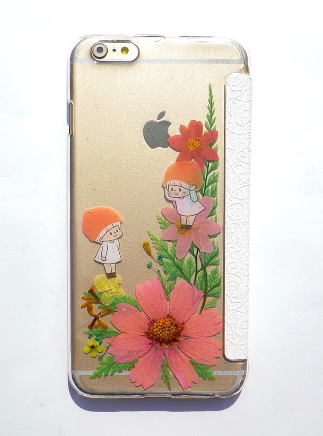 Anny's workshop手作押花手机保护壳，适用于iphone 6/6S plus开窗手机皮套 - 手机壳/手机套 - 橡胶 
