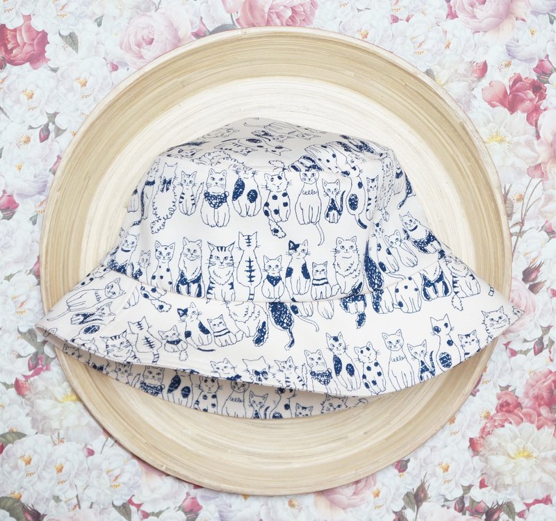 好少女渔夫帽 | 纯白色猫咪 - 帽子 - 其他材质 白色