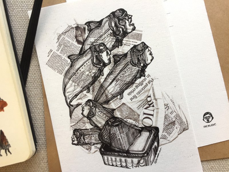 罐内。魂外 - 明信片及高品质画作印刷 - 卡片/明信片 - 纸 