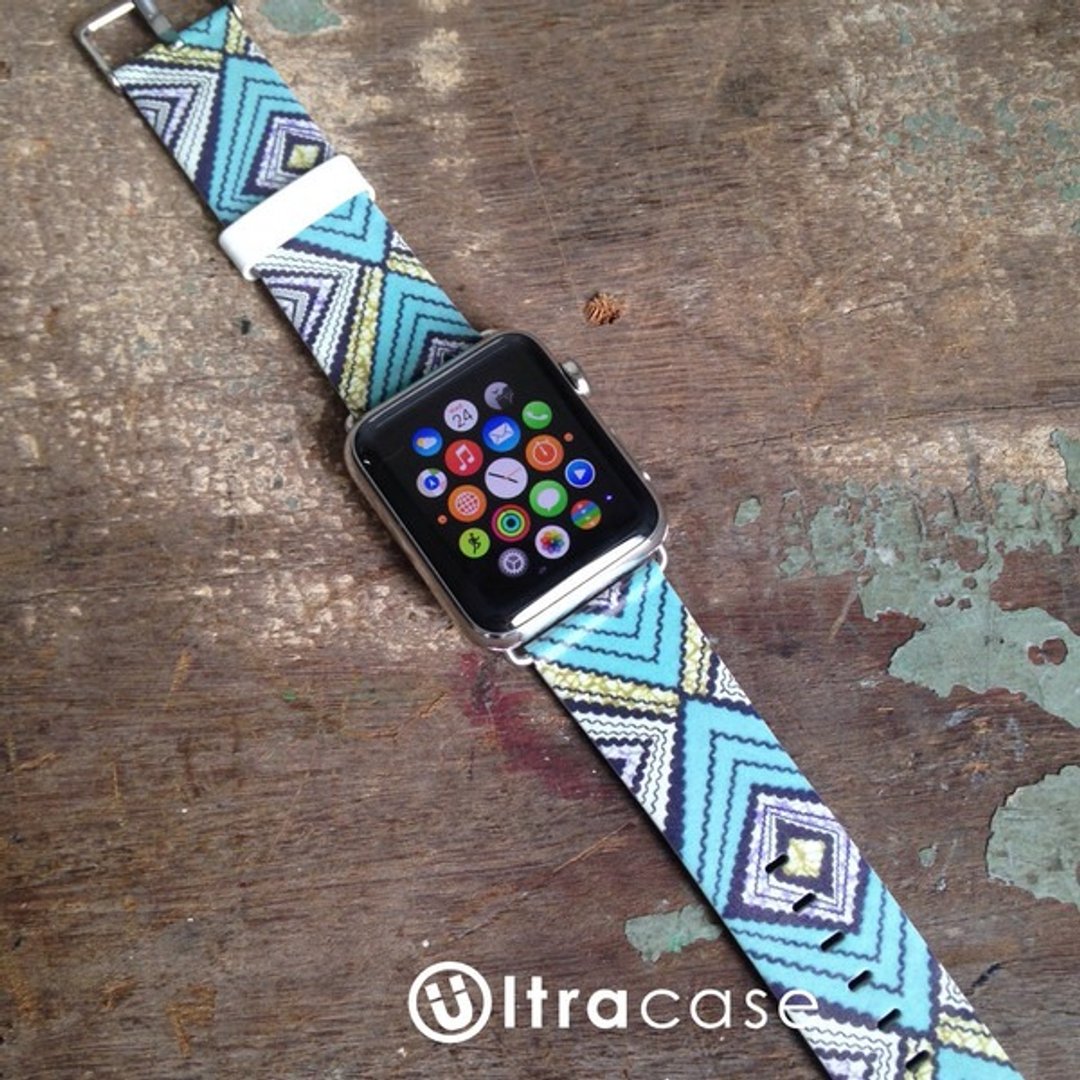 Apple Watch Series 1 - 5 复古部落图案表带 38 40 42 44mm -46 - 其他 - 真皮 
