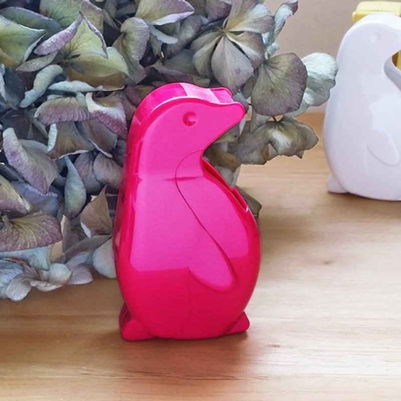 NICHIBAN 企鹅先生 胶带台【玫瑰桃红 (CT-15PRP)】 - 其他 - 塑料 红色