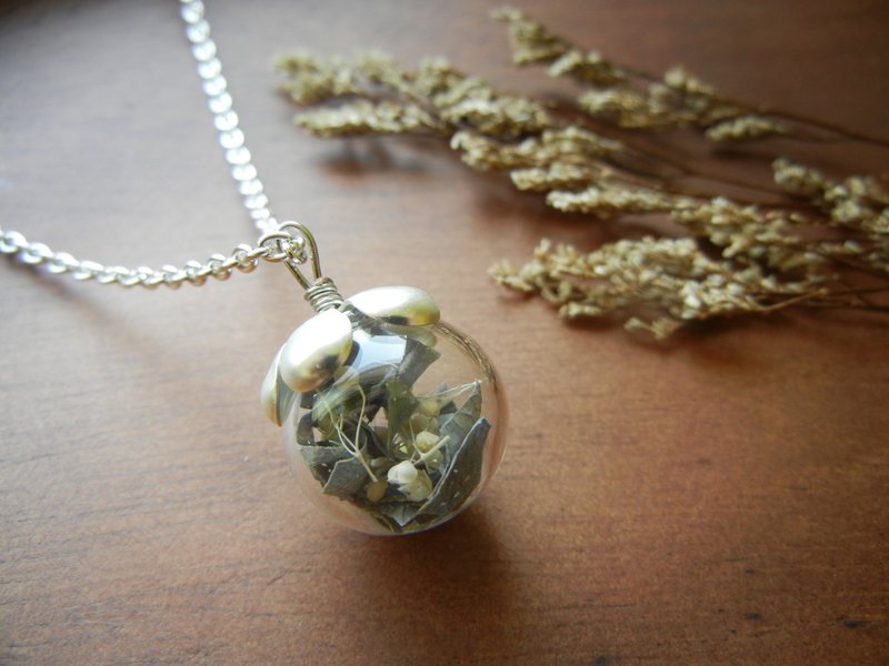 *coucoubird*花盖玻璃球-经典蓝 - 项链 - 玻璃 蓝色