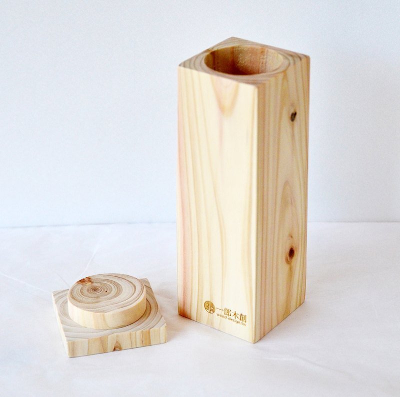 【一郎木创馆】心持木收纳柱-伍寸柱 - 铅笔盒/笔袋 - 木头 金色