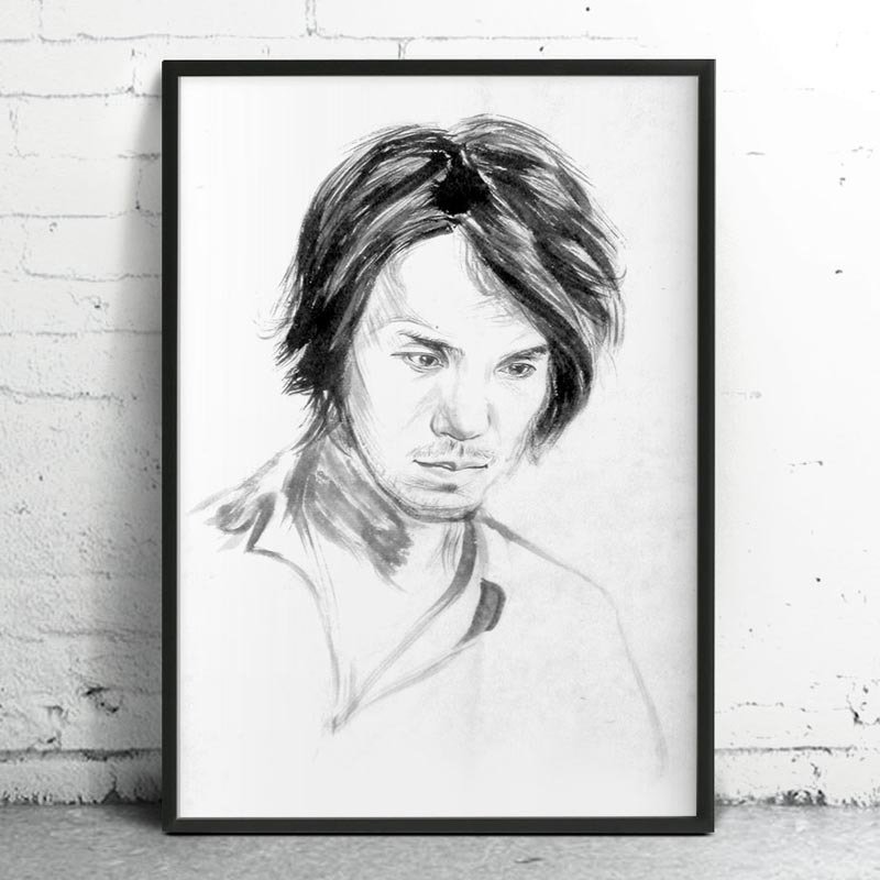 订製手绘水墨画像-做自己之不走寻常路（含框）-客厅挂画无框画大画幅 - 订制画像 - 纸 白色