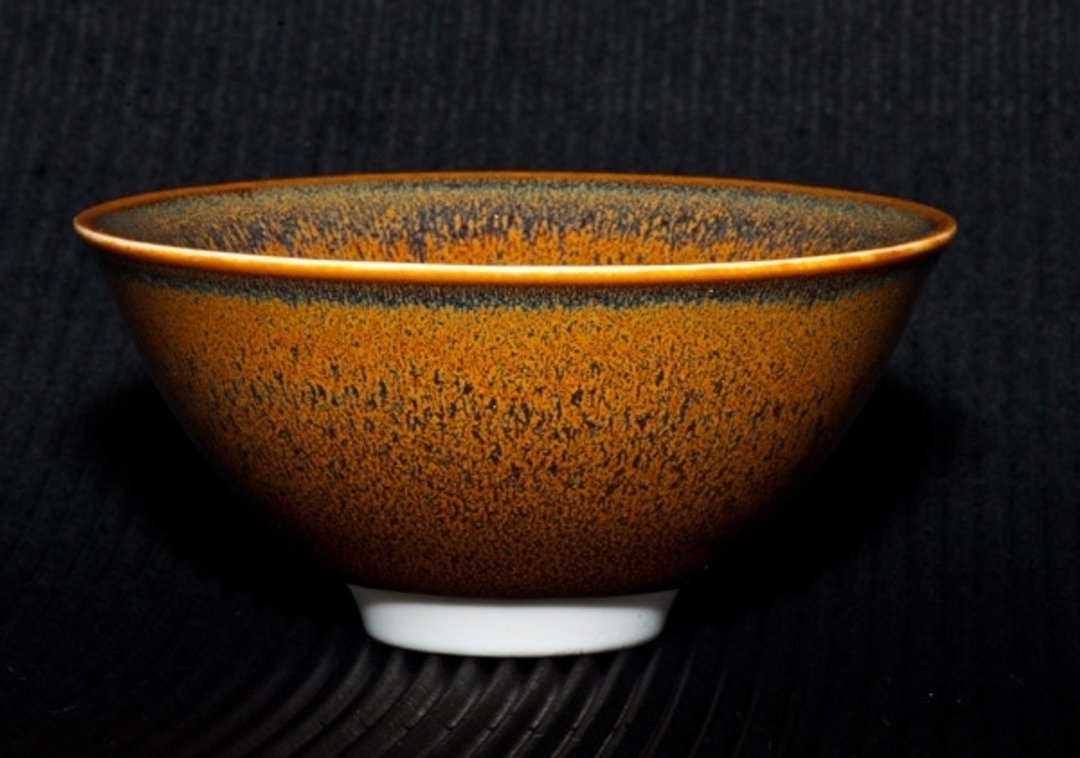 曜变禾目天目小茶杯 | 稻穗意象 匠心手作 原厂品质保证 - 茶具/茶杯 - 瓷 卡其色