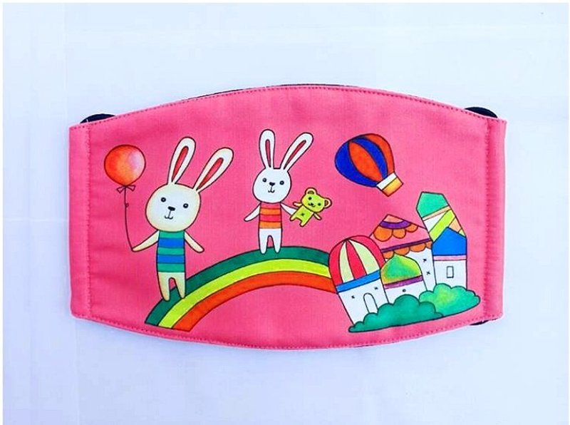 插画风格口罩 --城市兔 - 口罩 - 其他材质 多色