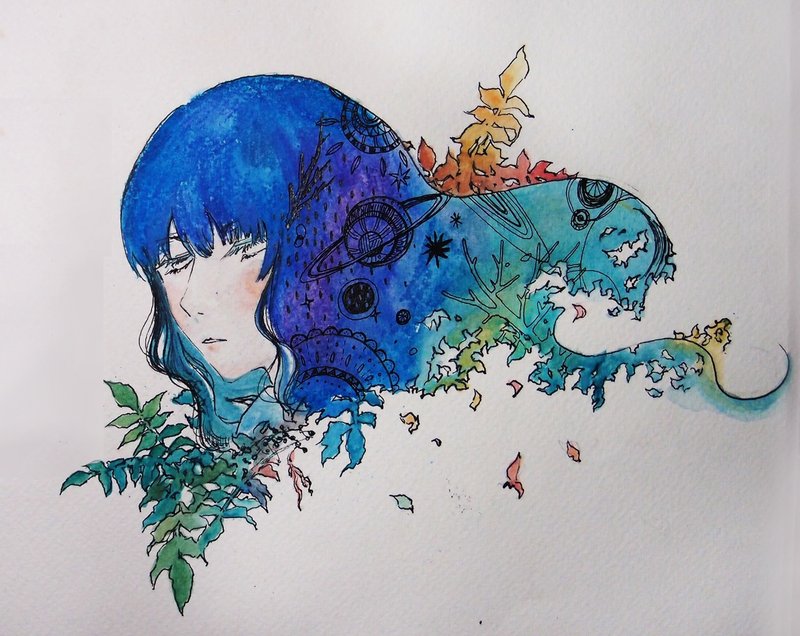 插画作品，挂画绘画真迹 - 海报/装饰画/版画 - 纸 多色