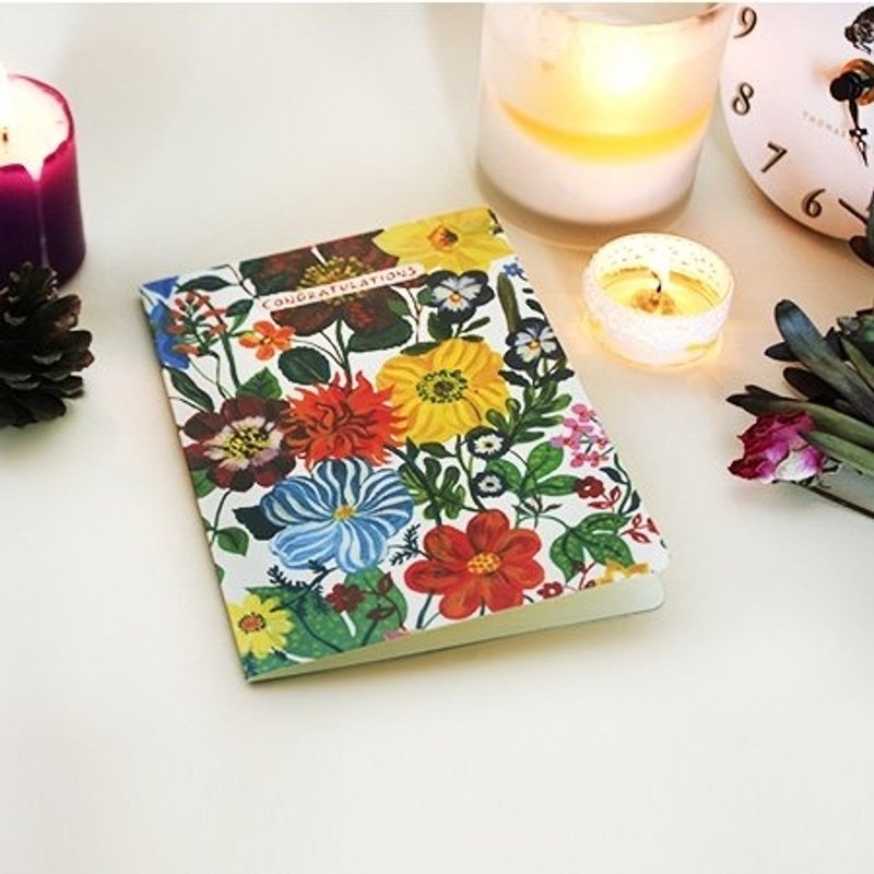 Dessin x 7321 Design-Nathalie Lete彩绘万用卡片V2-贺喜绿,7321-05659 - 卡片/明信片 - 纸 多色