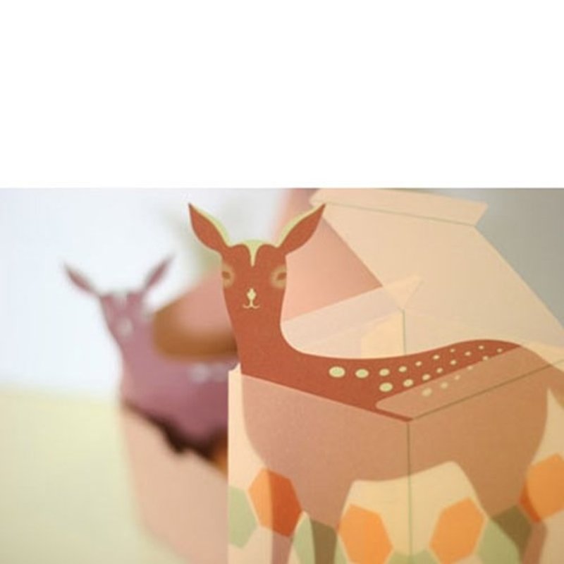 盒子小鹿卡片 Deer for you - 卡片/明信片 - 纸 咖啡色