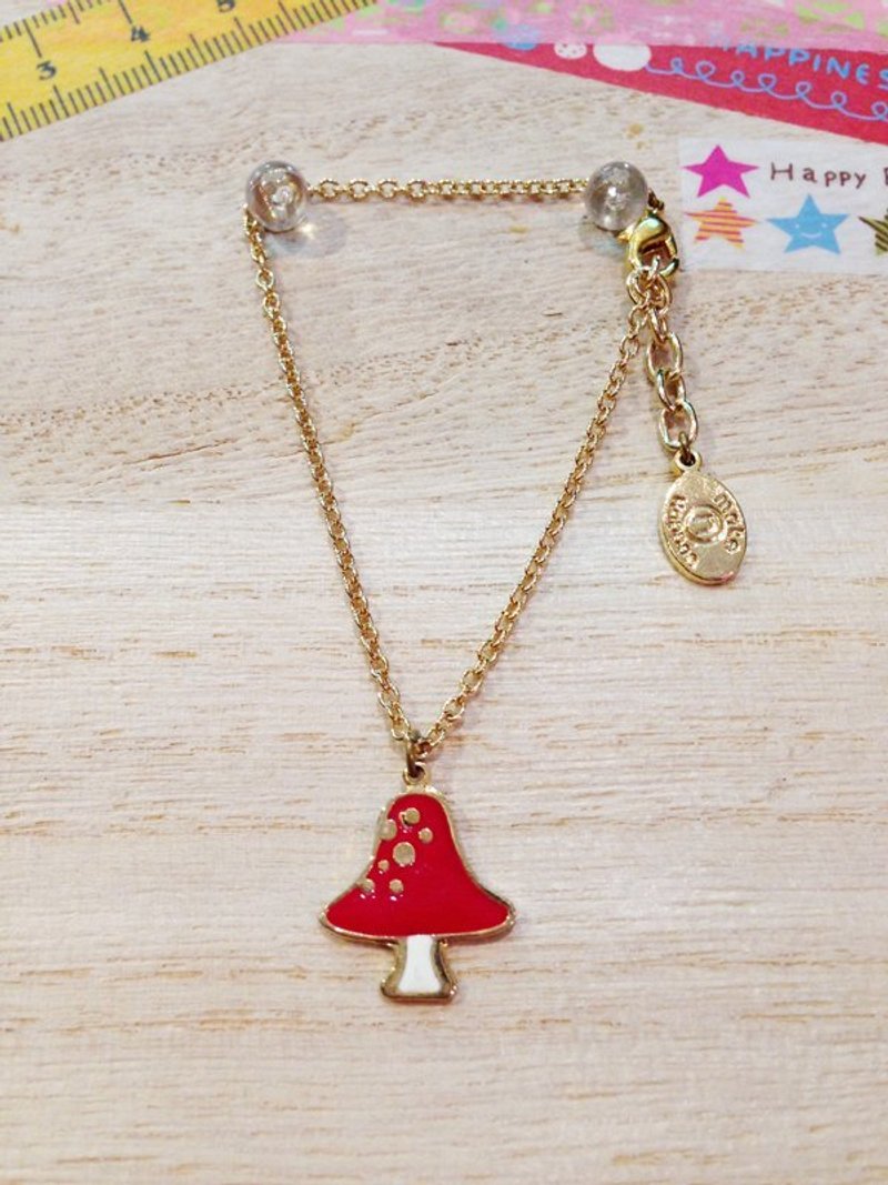 ▲ BKK H.M BRACELET ▲24K金系列-小蘑菇 - 手链/手环 - 其他金属 红色