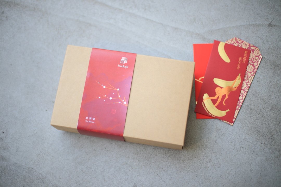 ★	品茶集 | 茶香新意年节礼盒★ 【阿里山金萱60g+鹿野红乌龙60g】预购中，1/20陆续出货 ＝订购六盒加赠‘集心马克杯’＝ - 茶 - 植物．花 红色