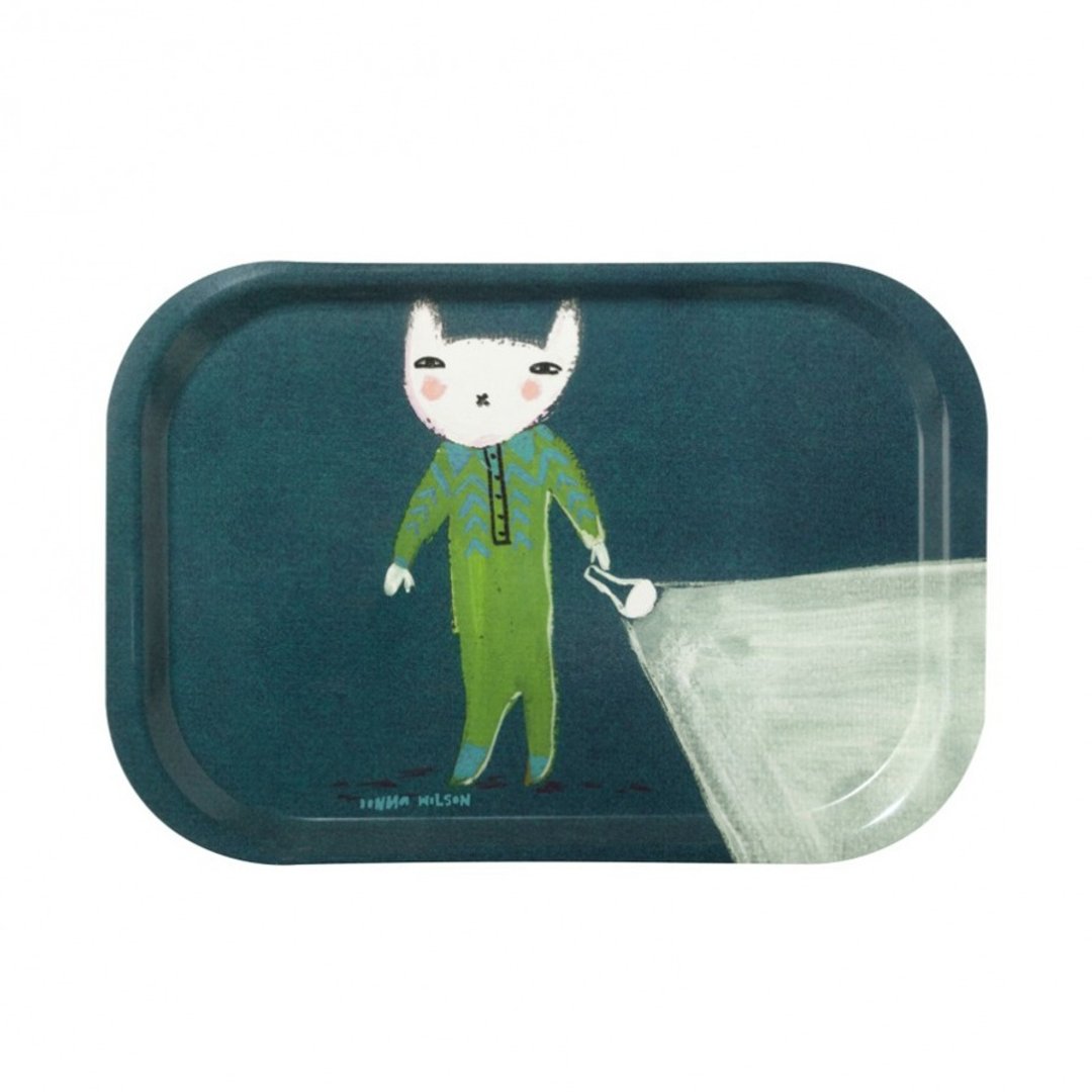 Bunny Mini 手绘托盘 | Donna Wilson - 托盘/砧板 - 塑料 蓝色