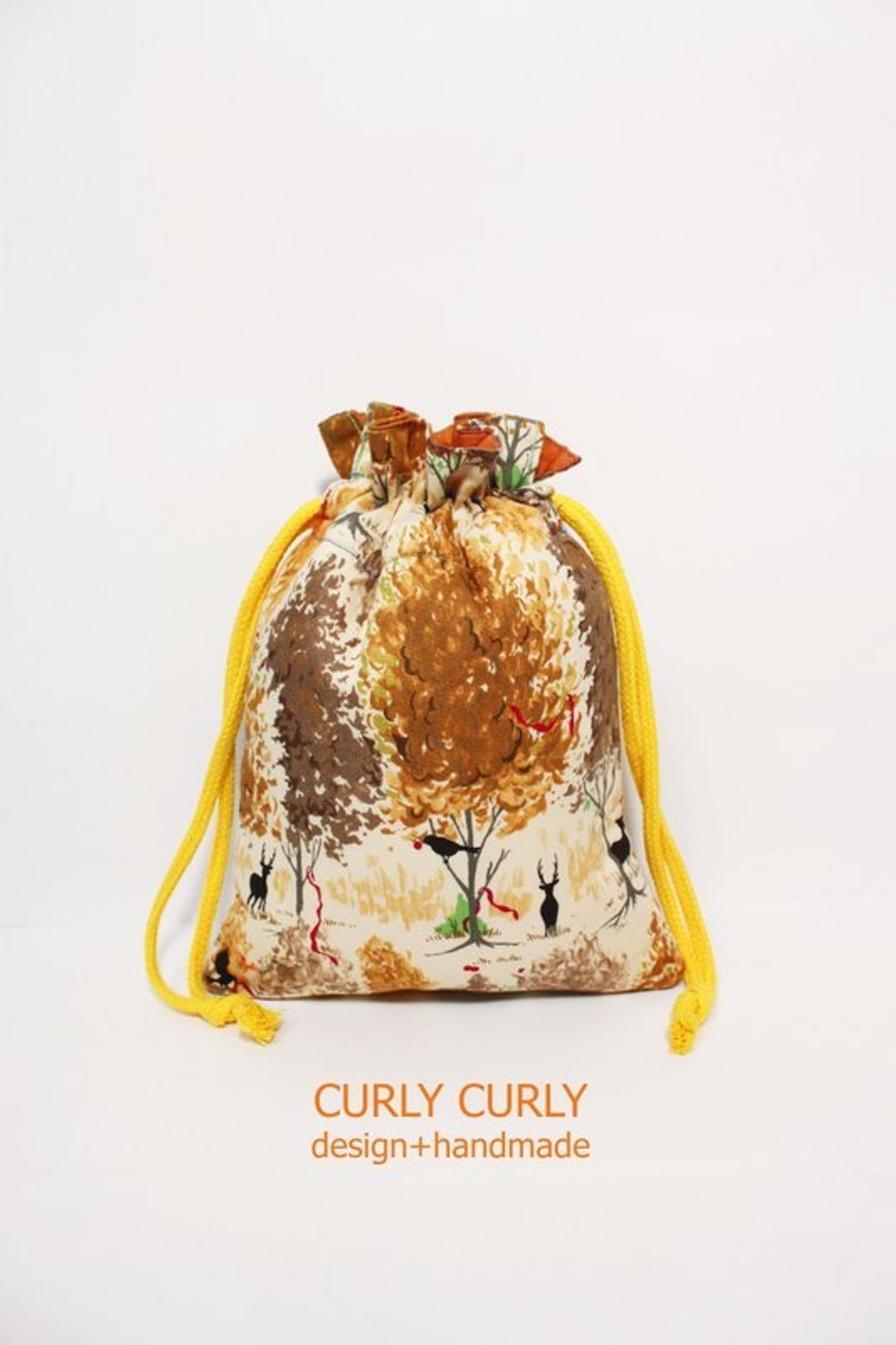 [CURLY CURLY] 麋鹿森林 /铺棉相机束口袋 - 相机包/相机袋 - 其他材质 多色