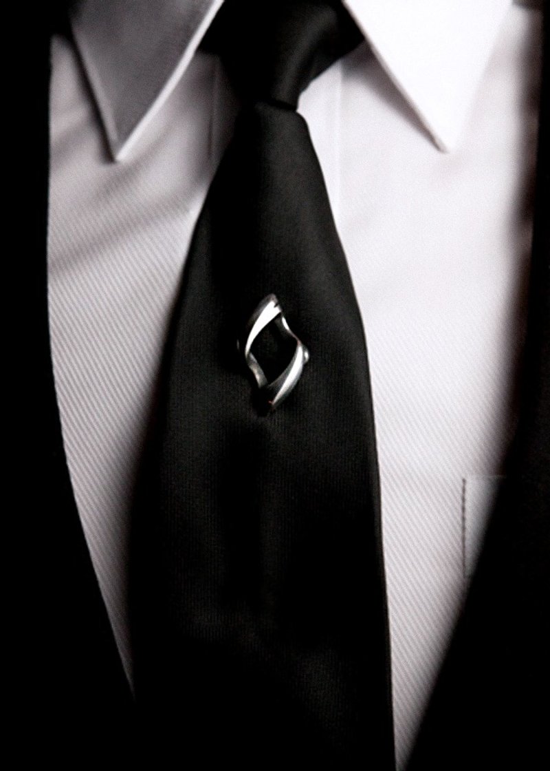 Simple Ocean Brooch 菱形简约素面海洋别针 | Ocean Collection - 胸针 - 纯银 银色