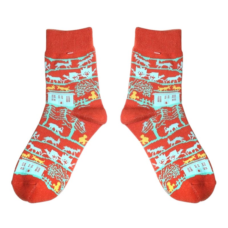 【2色】狂欢小夜曲！// 万圣夜动物农庄棉袜子 :::DAWN' make up your feet ::: - 袜子 - 棉．麻 多色