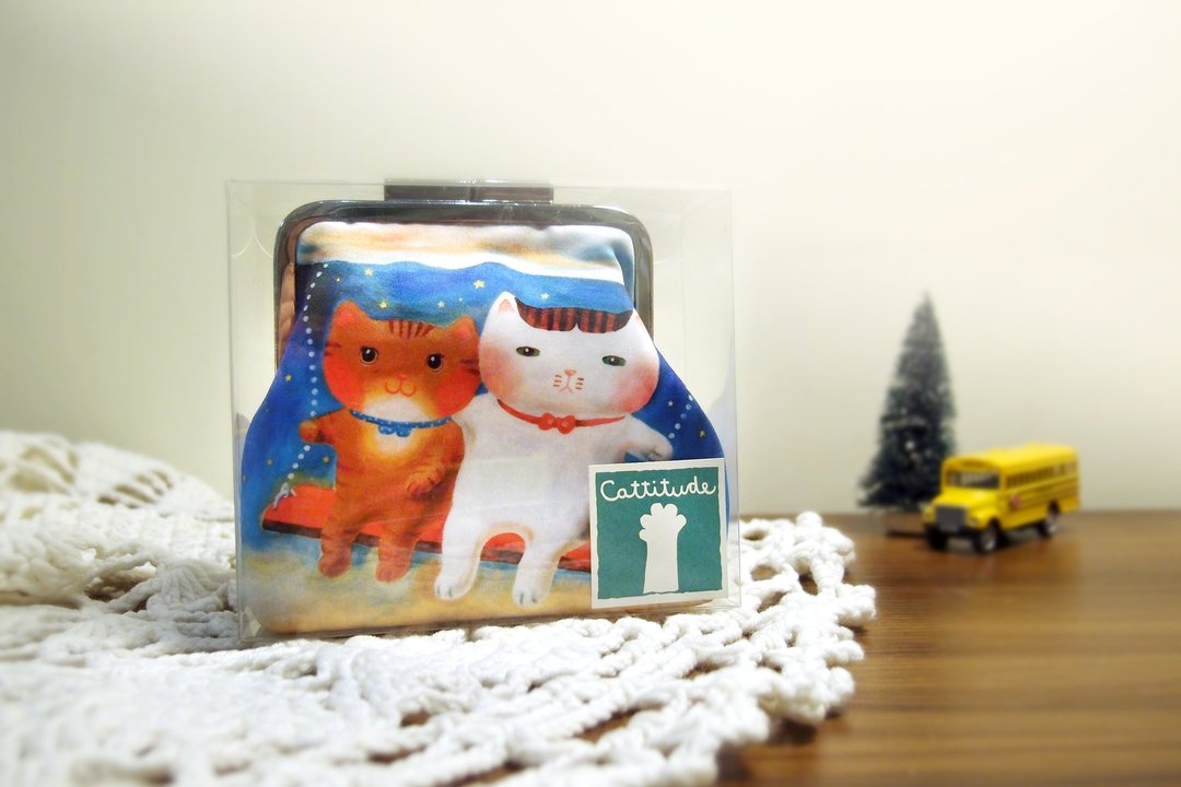 【Cattitude】猫猫 插画 零钱包　Coins Bag  共8款 - 零钱包 - 其他材质 多色