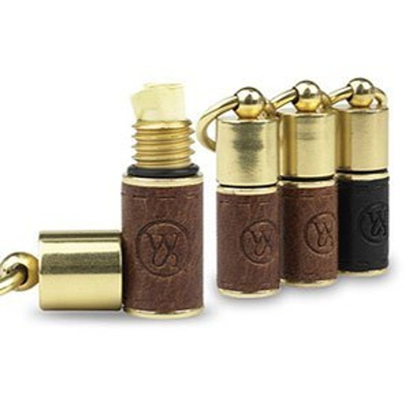 韦斯 [W&S] 宠物ID胶囊-有棕色 - 项圈/牵绳 - 真皮 咖啡色