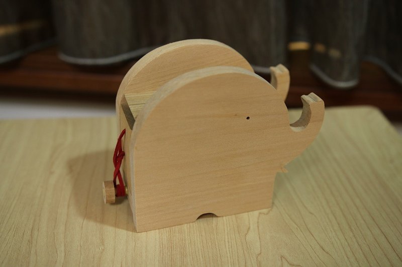 大象手作木制扑满(小) - 储蓄罐 - 木头 