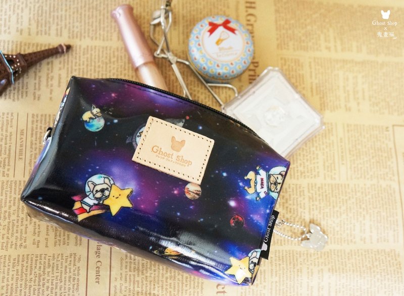 法斗化妆包-太空法斗 - 化妆包/杂物包 - 防水材质 黑色