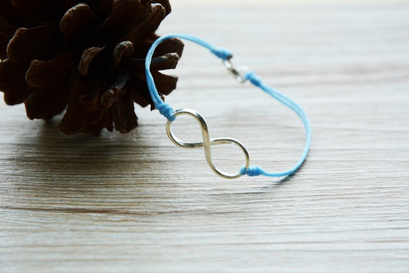 纯手工凹制We do ∞ 无限大纯银蜡线手环（M） - 手链/手环 - 其他金属 多色