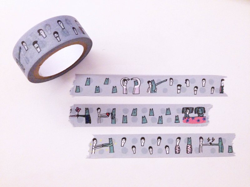 ✿Macaron TOE 马卡龙脚趾✿ 天天都甜甜 /纸胶带 - 纸胶带 - 纸 灰色