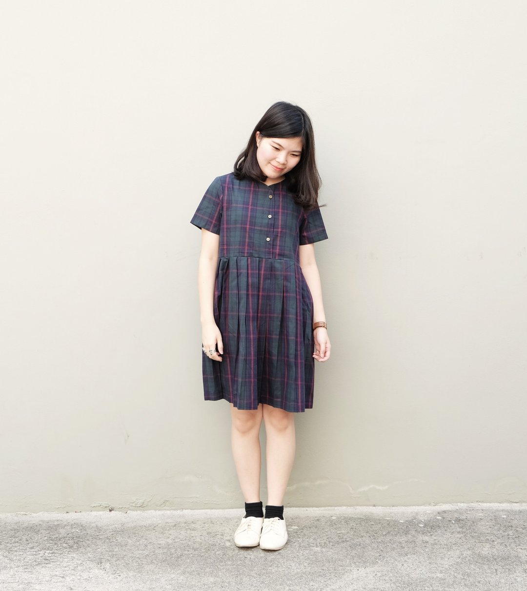 MUMU SCOTTY DRESS - 洋装/连衣裙 - 棉 绿色