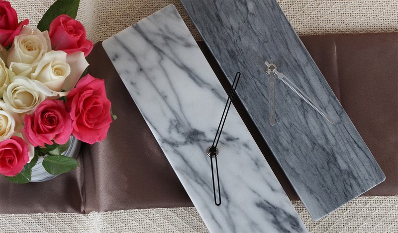 大理石挂钟 - 时钟/闹钟 - 石头 灰色