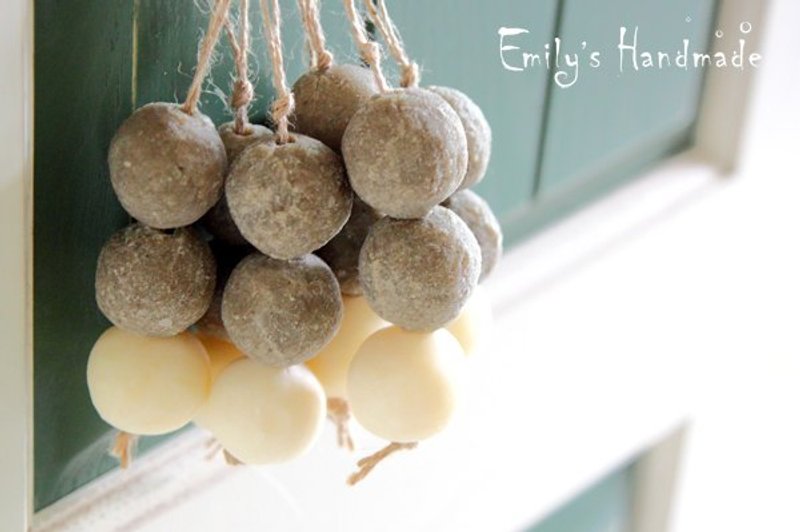 薄荷橄榄串丸子皂 - 香薰/精油/线香 - 植物．花 绿色