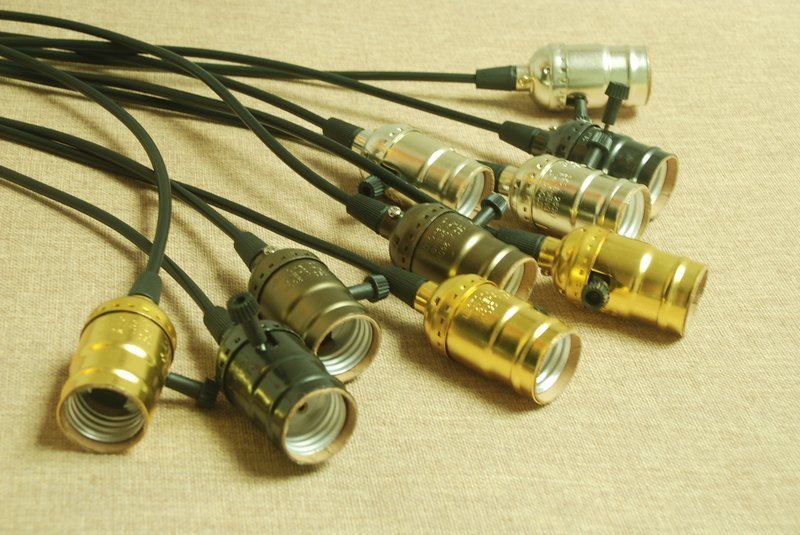 ► Zingidea & Design ◄金光闪闪铝壳复古灯头、电线、吸顶盖套组-共有四色 - 灯具/灯饰 - 其他金属 多色