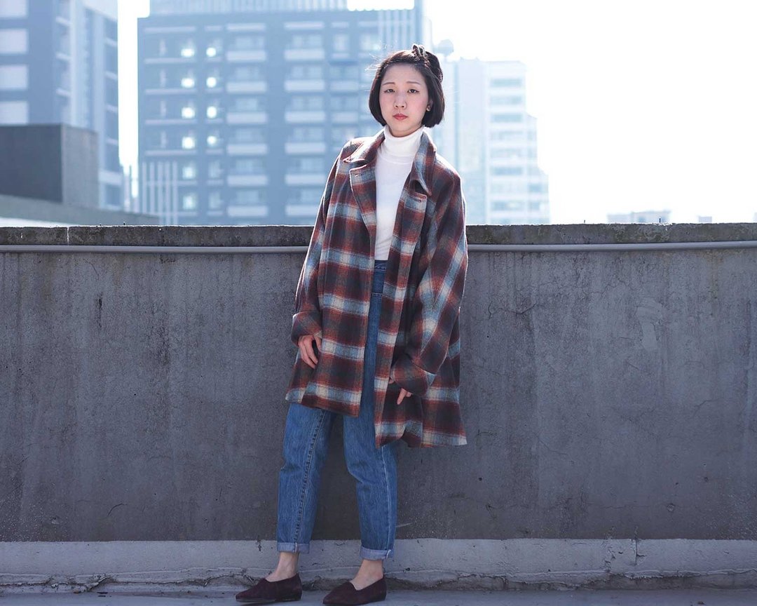 毛呢大衣--红色格纹【c14122901】 - 女装休闲/机能外套 - 其他材质 多色