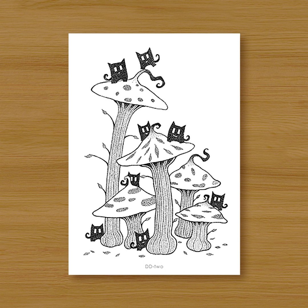 ( 3款供选择 ) 插画明信片 \ 满100元才出货喔 - 卡片/明信片 - 纸 白色