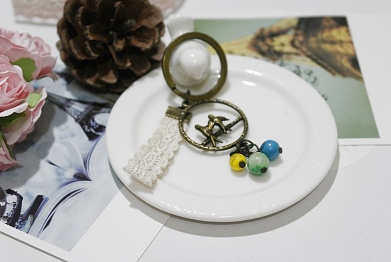 童趣＊双喜鸟＊钥匙圈_限量x1 - 钥匙链/钥匙包 - 其他金属 紫色