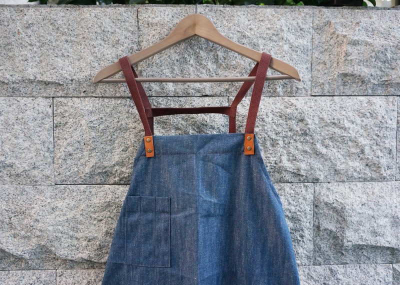 Sienna职人工作服 - 围裙 - 棉．麻 蓝色